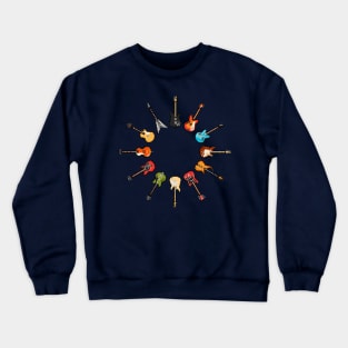 Colorful Guitar Sunburst Crewneck Sweatshirt